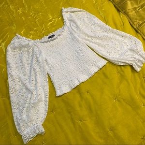 Lace bell sleeve top